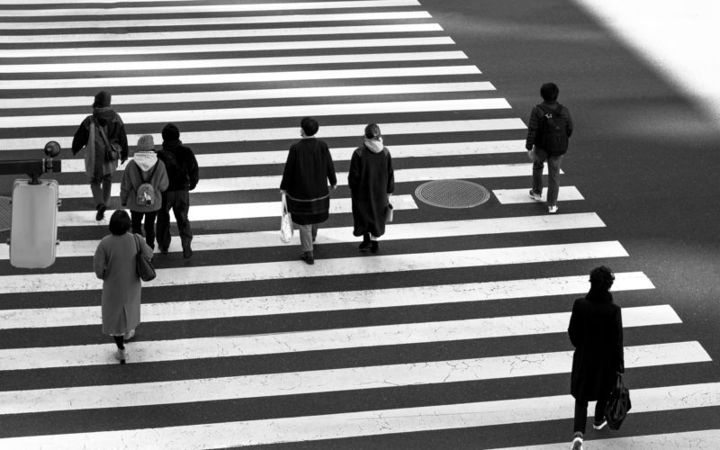 tokyo people traveling street